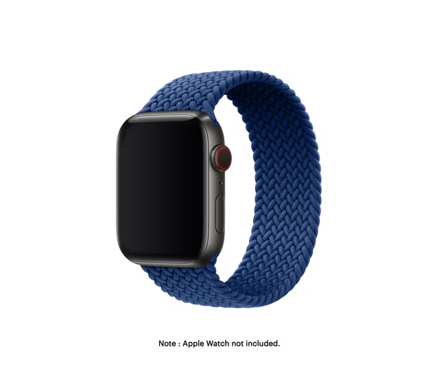 Midnight Blue Braided Solo Loop Apple Watch Band Series 10 – OBJECTKART