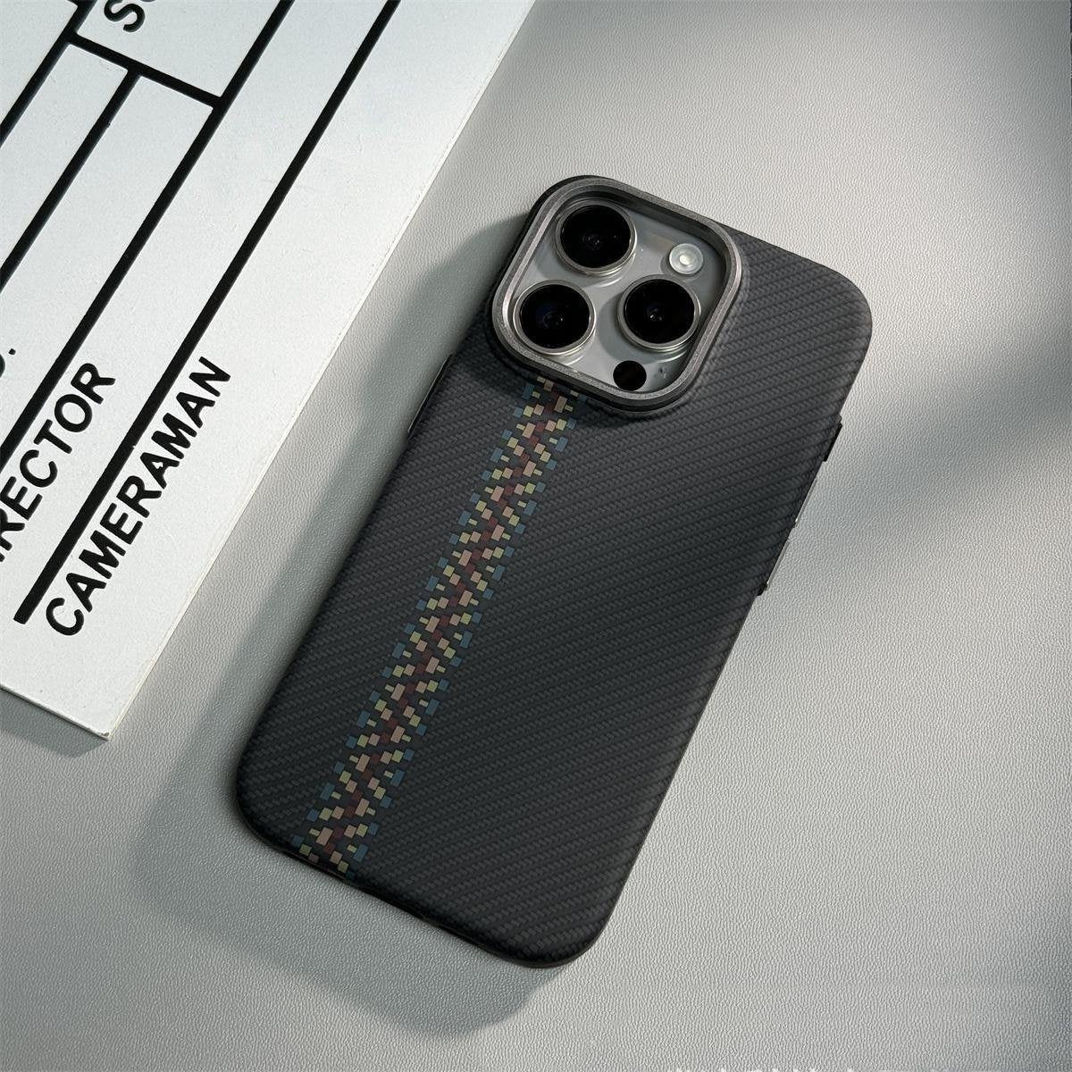 Embossed Carbon Fiber Magnetic Case - iPhone 16 Pro Max ObjectKart