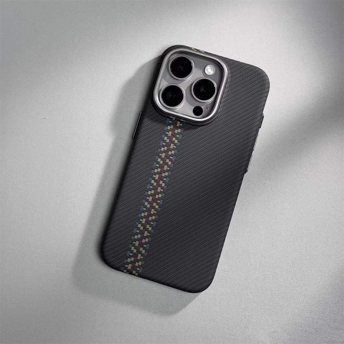 Embossed Carbon Fiber Magnetic Case - iPhone 16 Pro Max ObjectKart