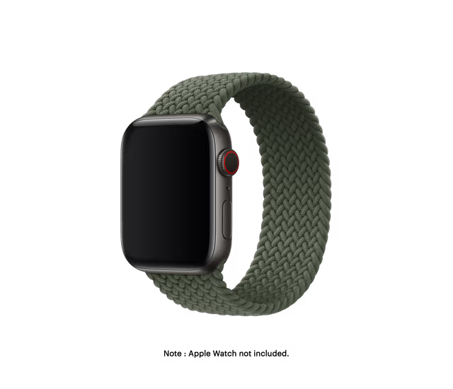 Olive Braided Solo Loop Apple Watch Band Series 10 – OBJECTKART