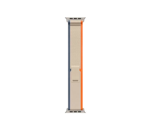 Orange-Beige Pull Tab Nylon Weave Apple Watch Band Series 10 – OBJECTKART