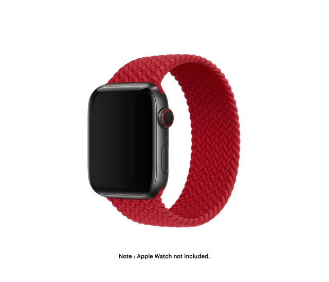 Red Braided Solo Loop Apple Watch Band Series 10 – OBJECTKART