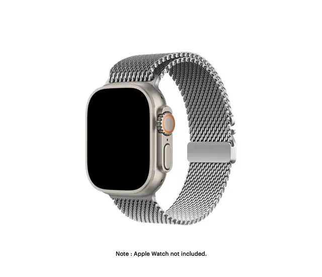 Silver Milanese Loop 2.0 Apple Watch Band Series 10 – OBJECTKART