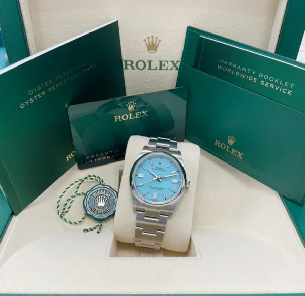 Rolex Tiffany Blue Dial Silver Ms Dhoni Watch
