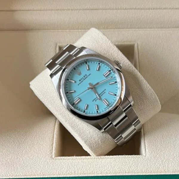 Rolex Tiffany Blue Dial Silver Ms Dhoni Watch
